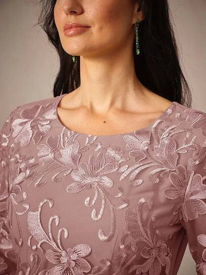 Ruffle Ruched Lace Maxi Dress