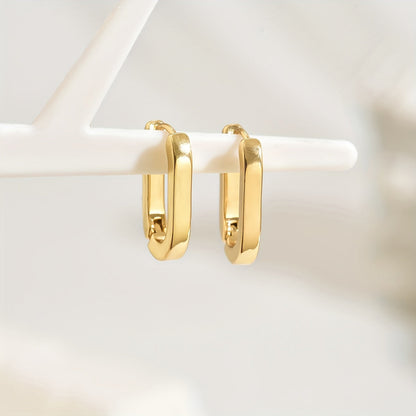 Elegant Geometric Hoop Earrings - LEESTIA