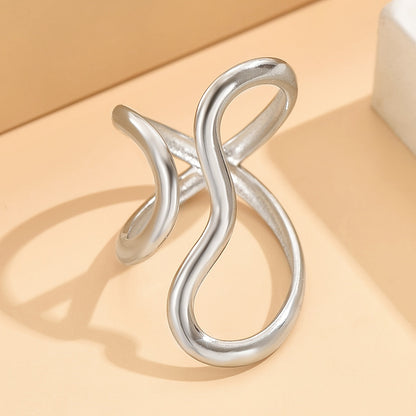 Chic Asymmetrical Wave Ring - LEESTIA
