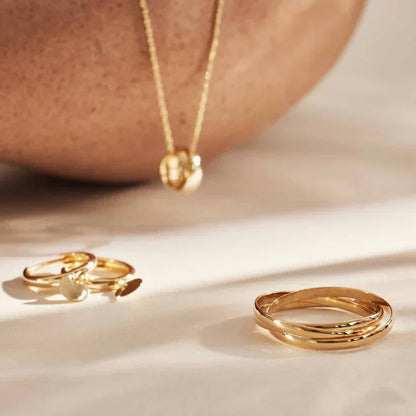 Golden Léna Trielle Ring - LEESTIA