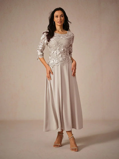 Ruffle Ruched Lace Maxi Dress