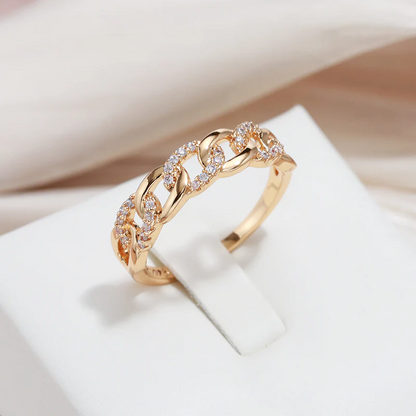 Chic Gold Link Ring - LEESTIA