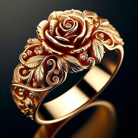 Floral Golden Ring - LEESTIA