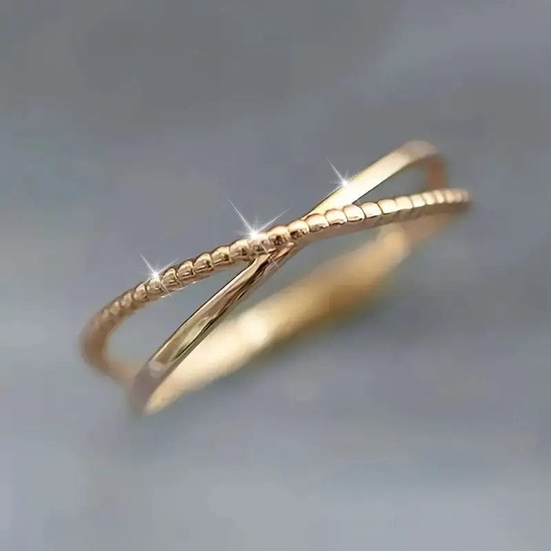 Cross Golden Fine Ring - LEESTIA