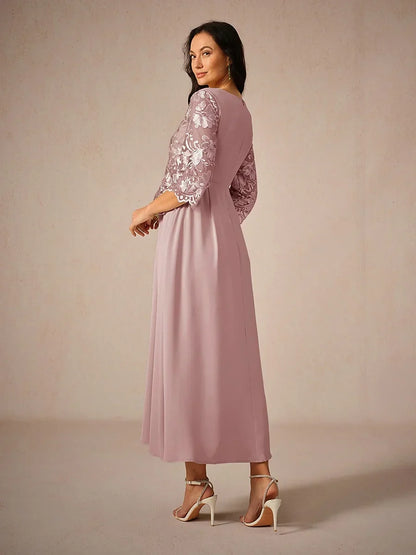 Ruffle Ruched Lace Maxi Dress