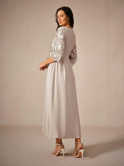 Ruffle Ruched Lace Maxi Dress