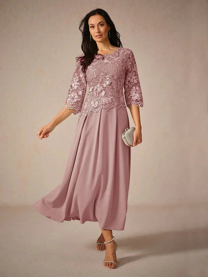 Ruffle Ruched Lace Maxi Dress