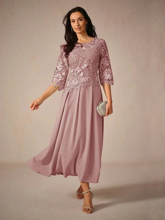 Ruffle Ruched Lace Maxi Dress