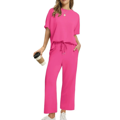 🌸 New arrival – 50% OFF 💖 Soft casual top and trousers set for women